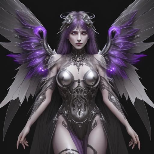 Ethereal Witch and Mechanized Raven in Hellscape