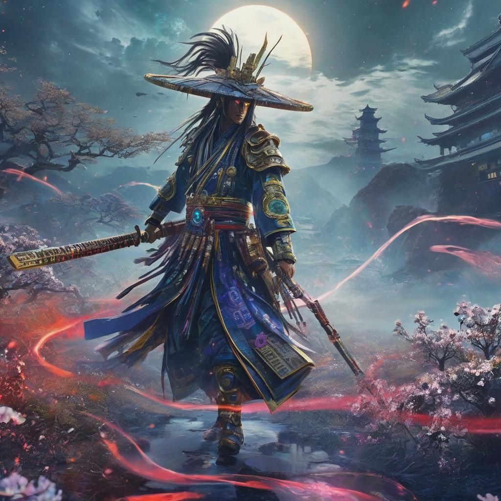 Wuxia Cyberpunk Dreamscape in Photographic Anime Style