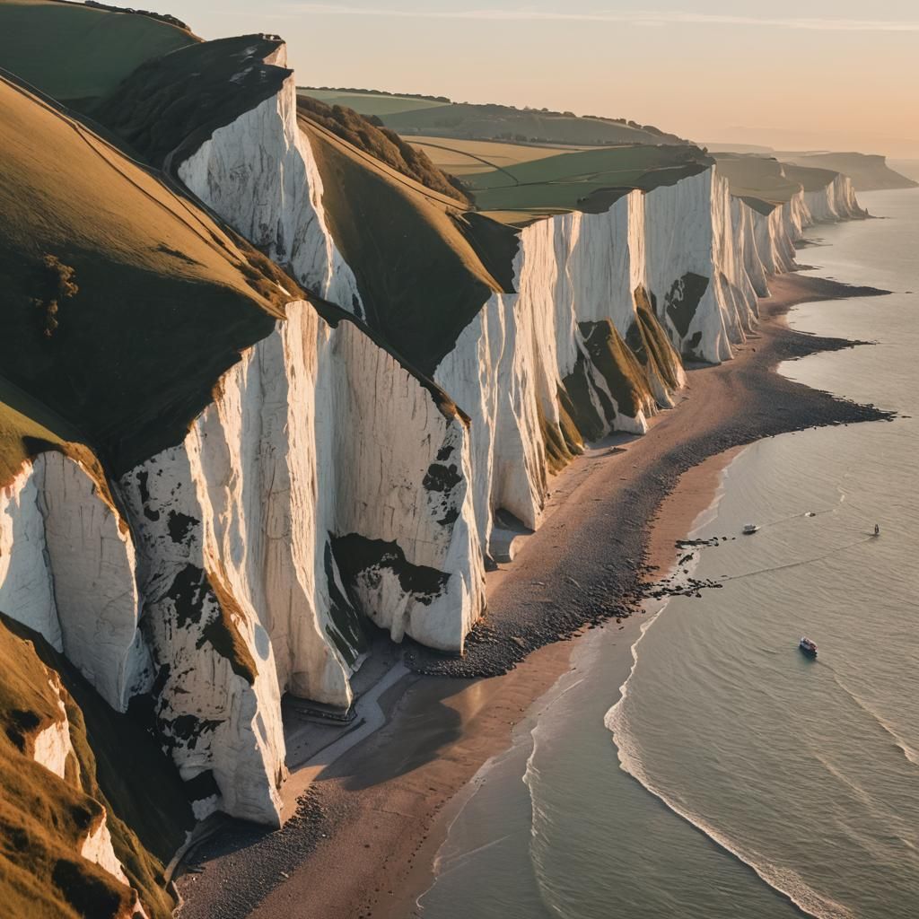 Golden Hour at the White Cliffs of Dover