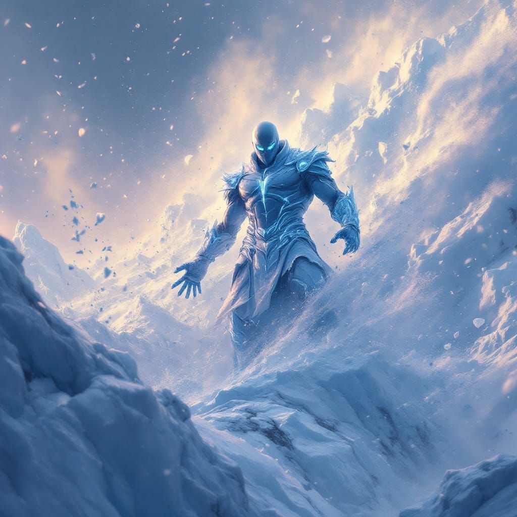 Sub-Zero Conquers the Frozen Frontier in Cyberpunk Style