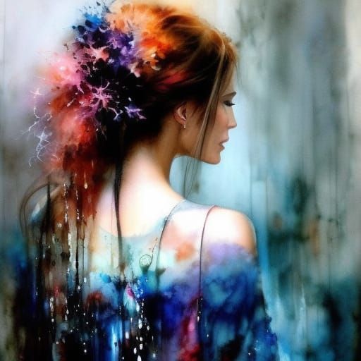 Melancholic Dreams in Art Nouveau Style