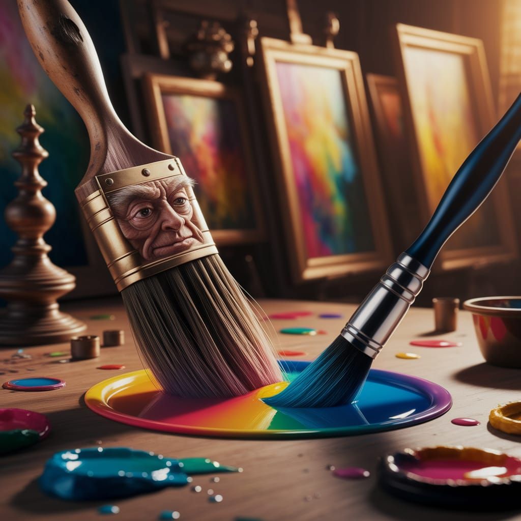 Old Paintbrush's Envy in Magical Studio