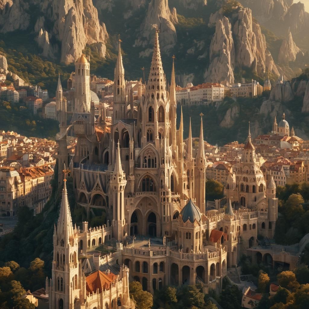 Fantasy Cityscape Inspired by Vienna's Architecture