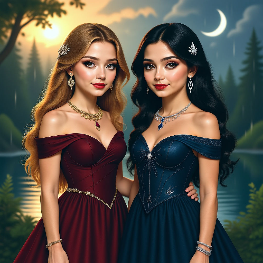 Contrasting Beauties in Sun and Moonlit Landscapes