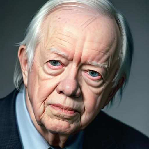 Jimmy Carter Portrait in White House, Professional Photograp...