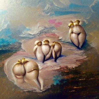 Classical Three Graces in Oil Painting Style