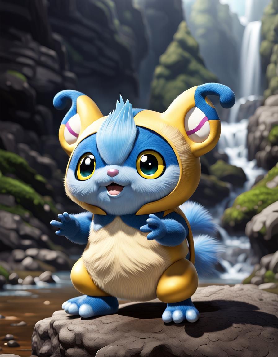 Hybrid Creature: Pichu, Poliwag, Care Bear