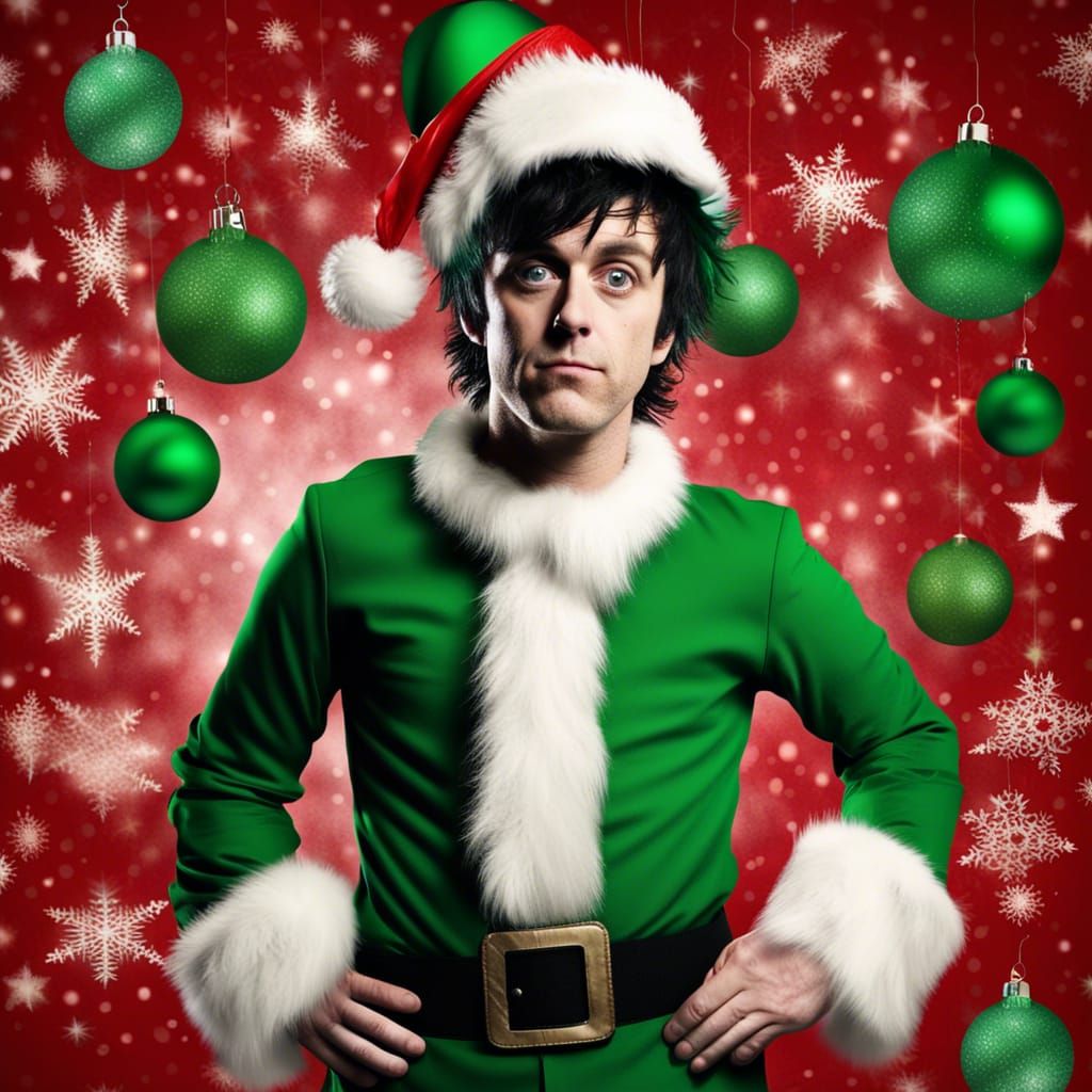 Billy Joe Armstrong as Santa in Christmas Scene