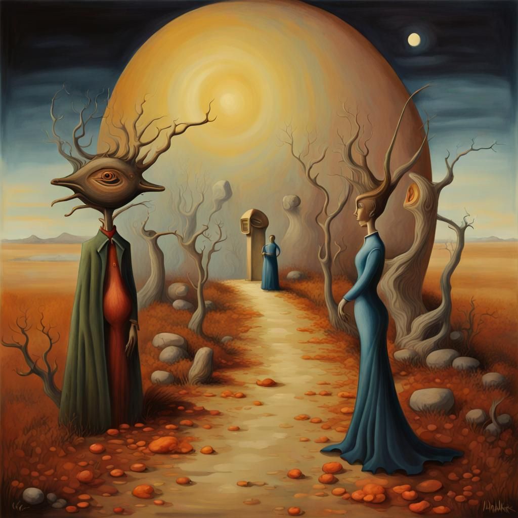 Surreal Dreamscape in Deep Color: A Dark Fantasy Concept