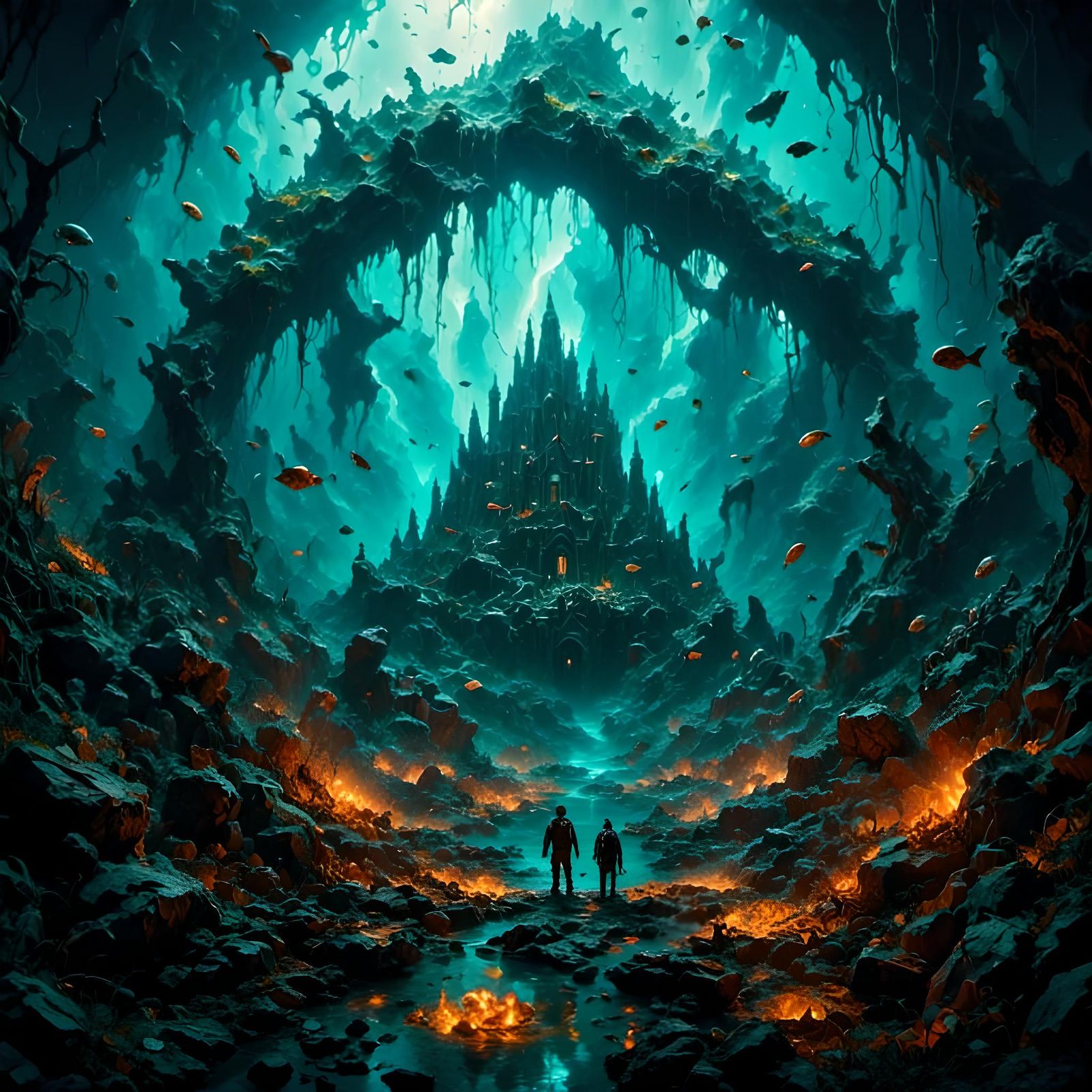 Surreal Abstract in Gothic Art Nouveau Style