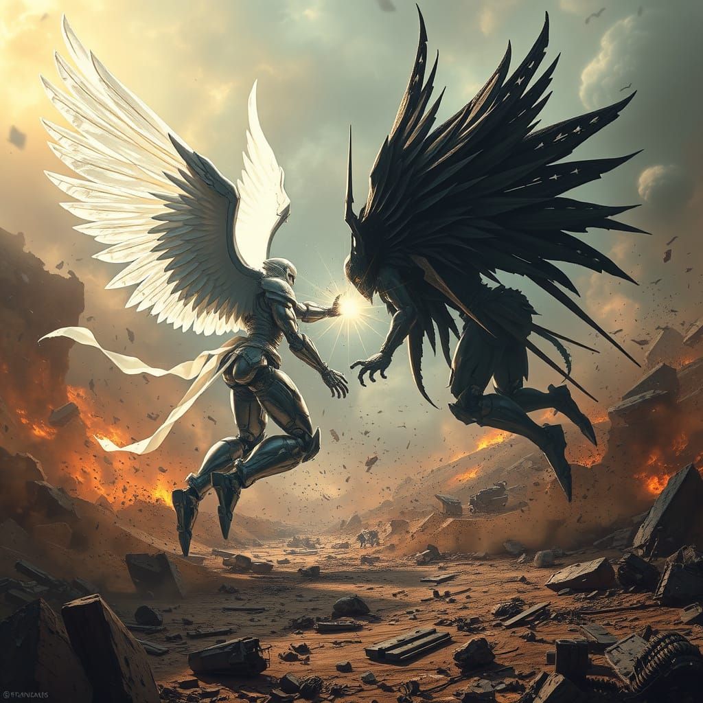 Angelic Warriors Engage in Epic Interdimensional Battle