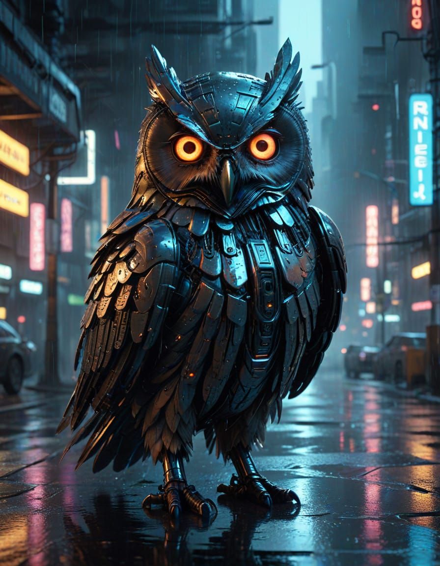 Cyberpunk Warrior Takes Flight in a Futuristic Cityscape