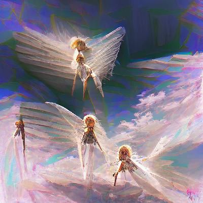 Ethereal Angels in a Heavenly Realm