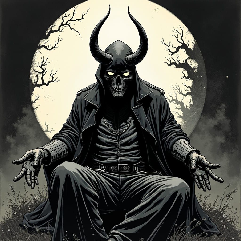 Dark Fantasy Scene in a Gothic Style