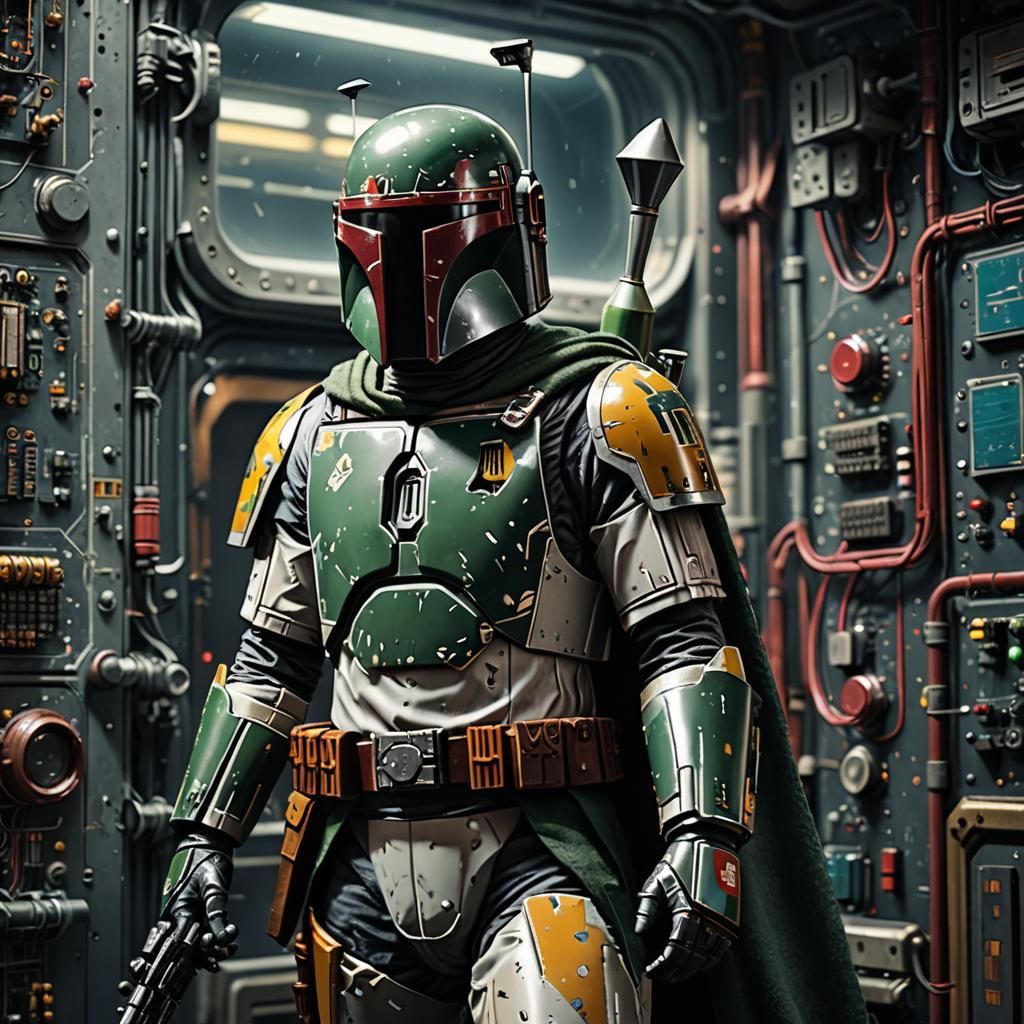 Hyperrealistic Boba Fett with Intricate Details
