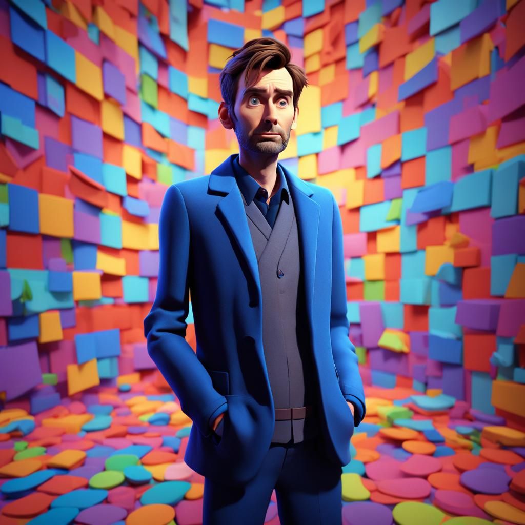 Pixar-Style 3D Portrait with Gradient Background