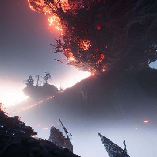 Ethereal Horror: Dismembered Snowman in Photorealistic Style