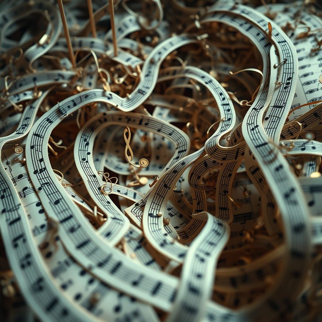 Musical Labyrinth in Hyper-Realistic Detail