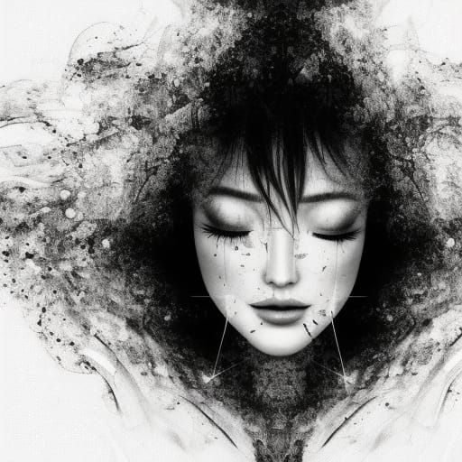 Woman Dreaming While Listening to Music