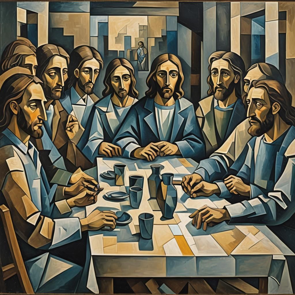 Cubist Last Supper: A Somber Masterpiece