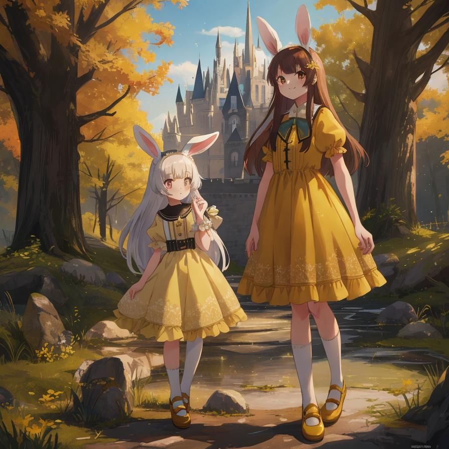 two bunnies