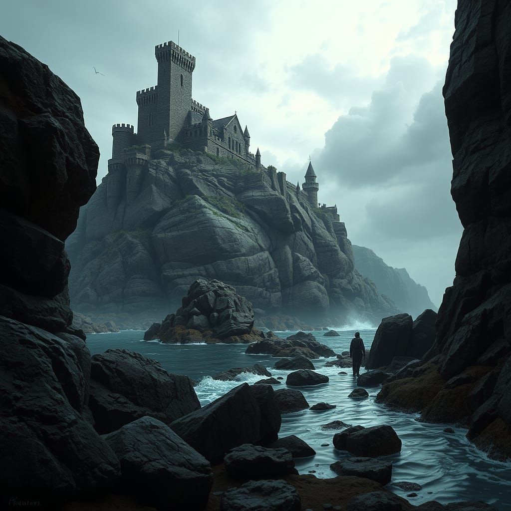 Coastal Vista of Sathil Settlement on Solstheim