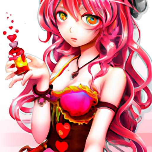 Anime Style Lady Offers Poison