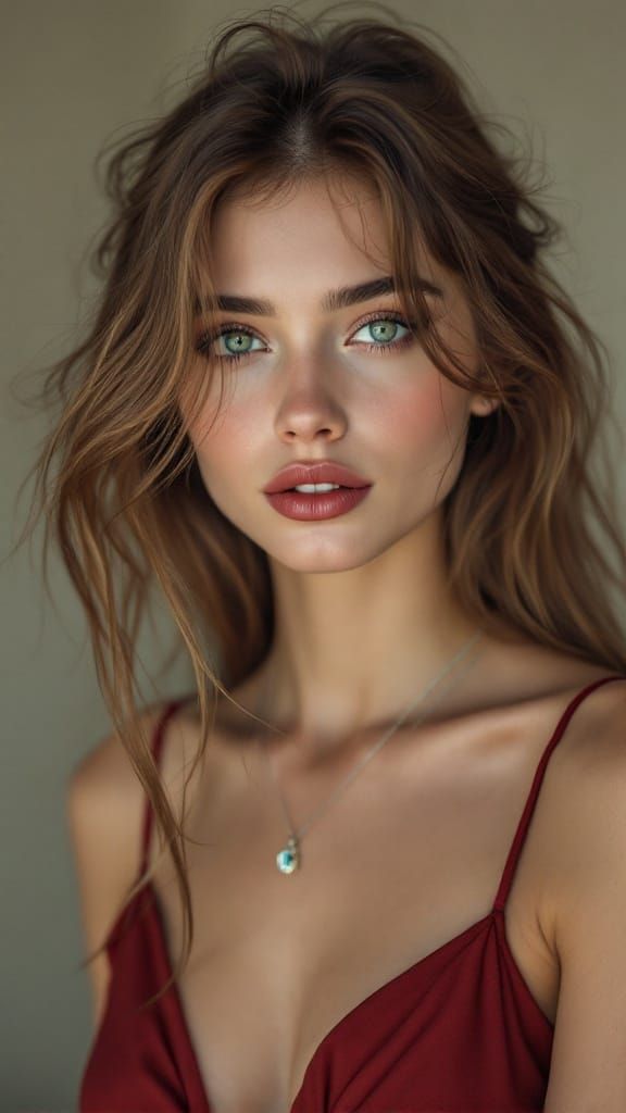 Ethereal Beauty in Crimson