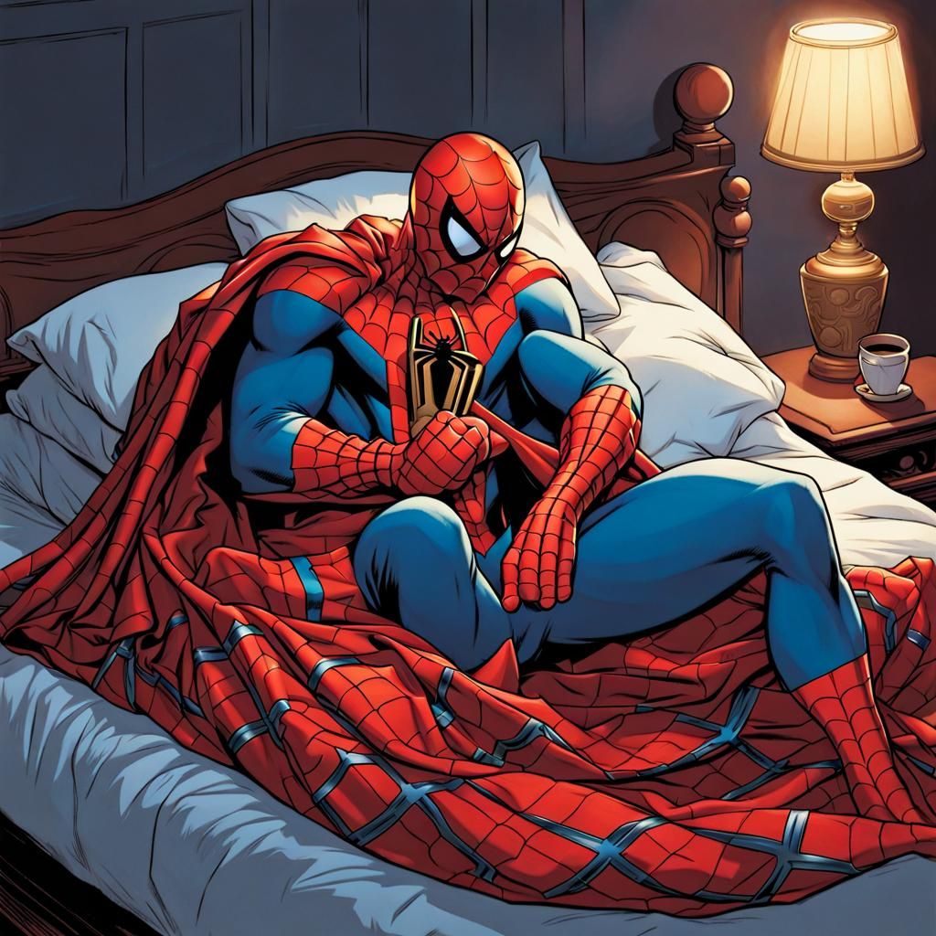 Spiderman Tucking Thor into Bedtime