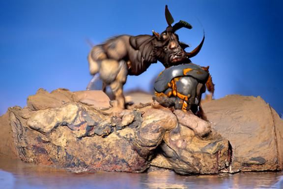 Hyperdetailed Minotaur in a Classic Fantasy Art Style