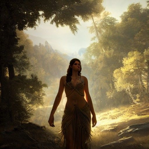 Artemis: Hyperrealistic Digital Illustration in 8K