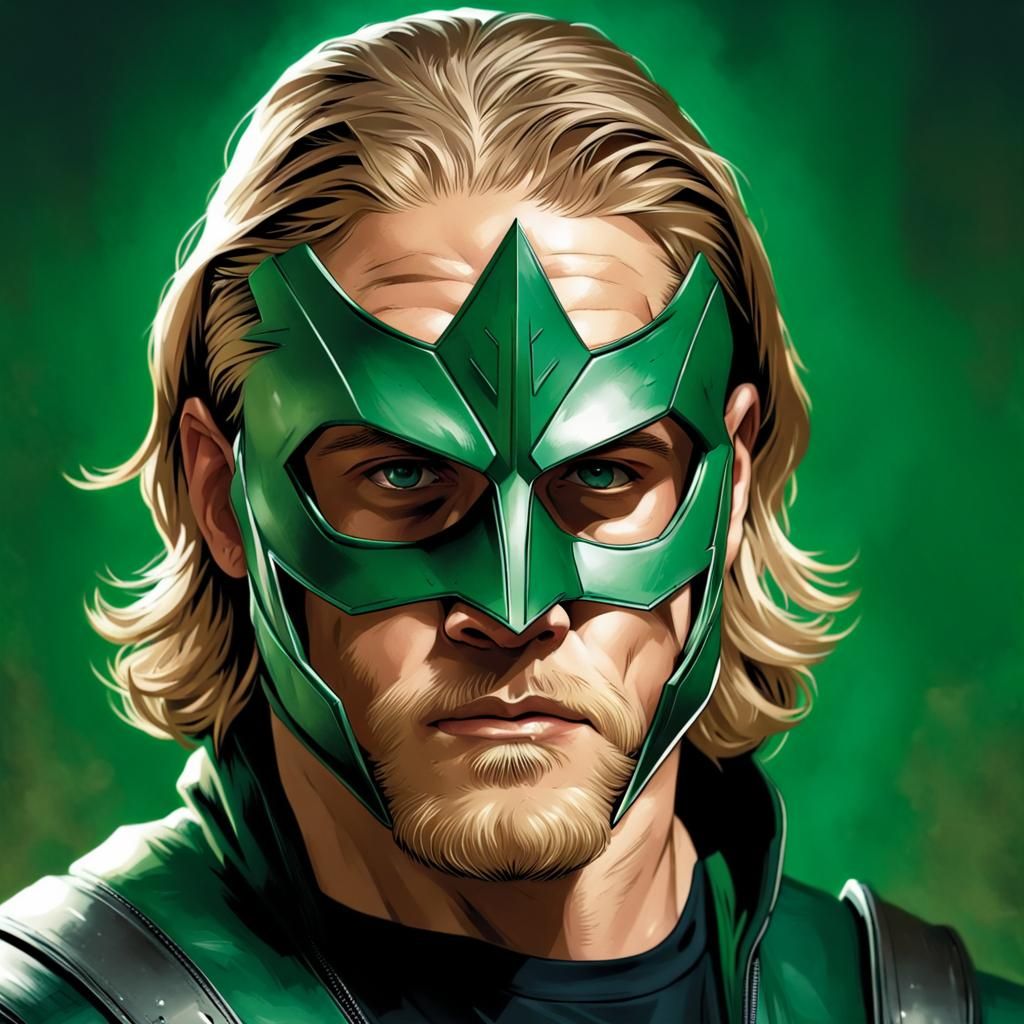 Green Arrow Comic Book Art Featuring Charlie Hunnam