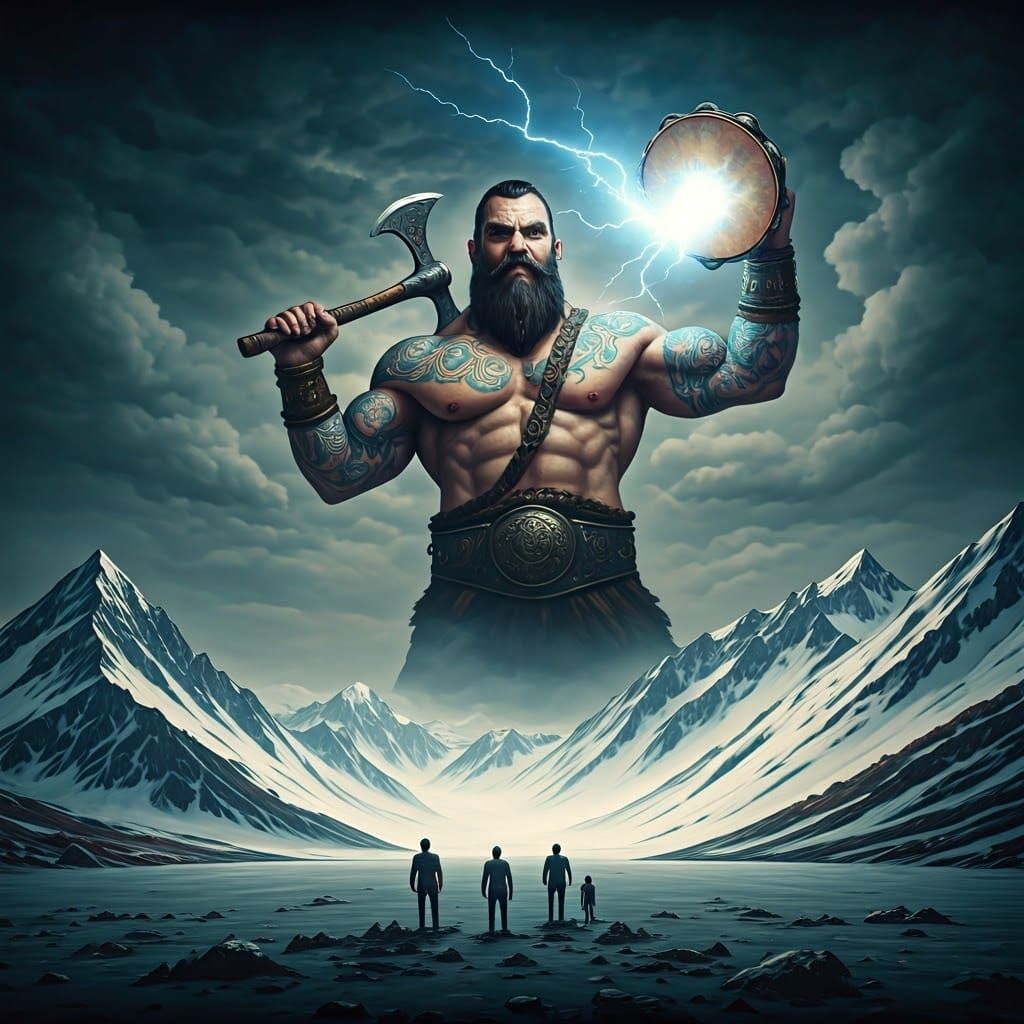 Epic Celtic God Conjures Lightning Storm