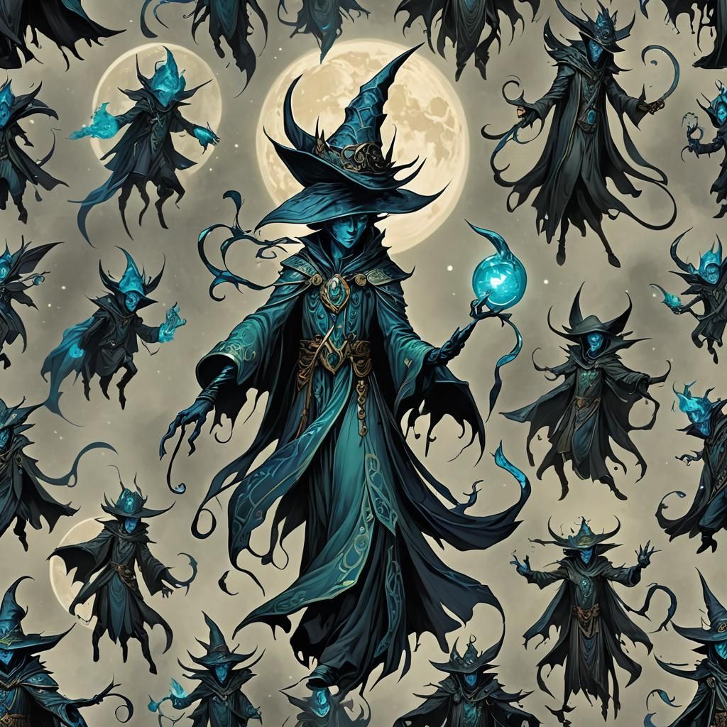 Changeling Lunar Sorcerer in Fantasy Art Style