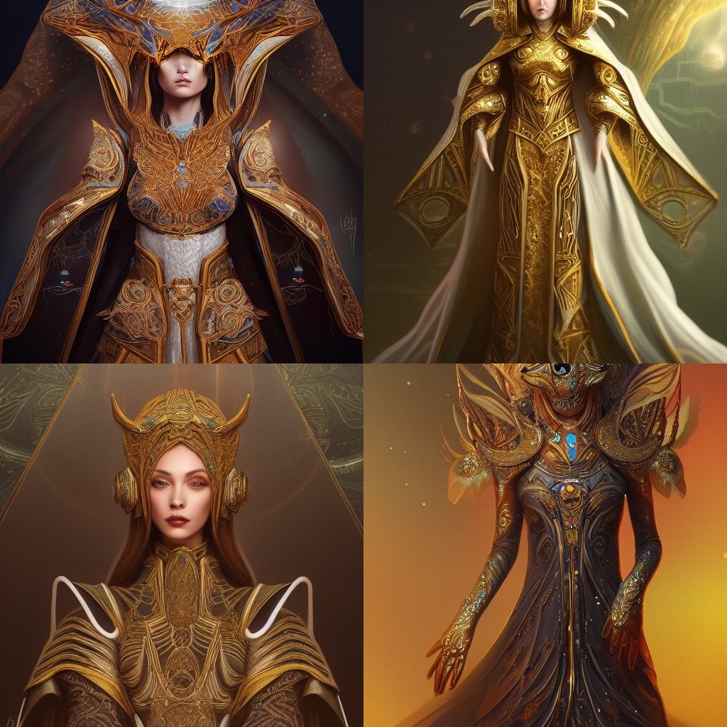 Sci-Fi High Priestess in Cyberpunk Style