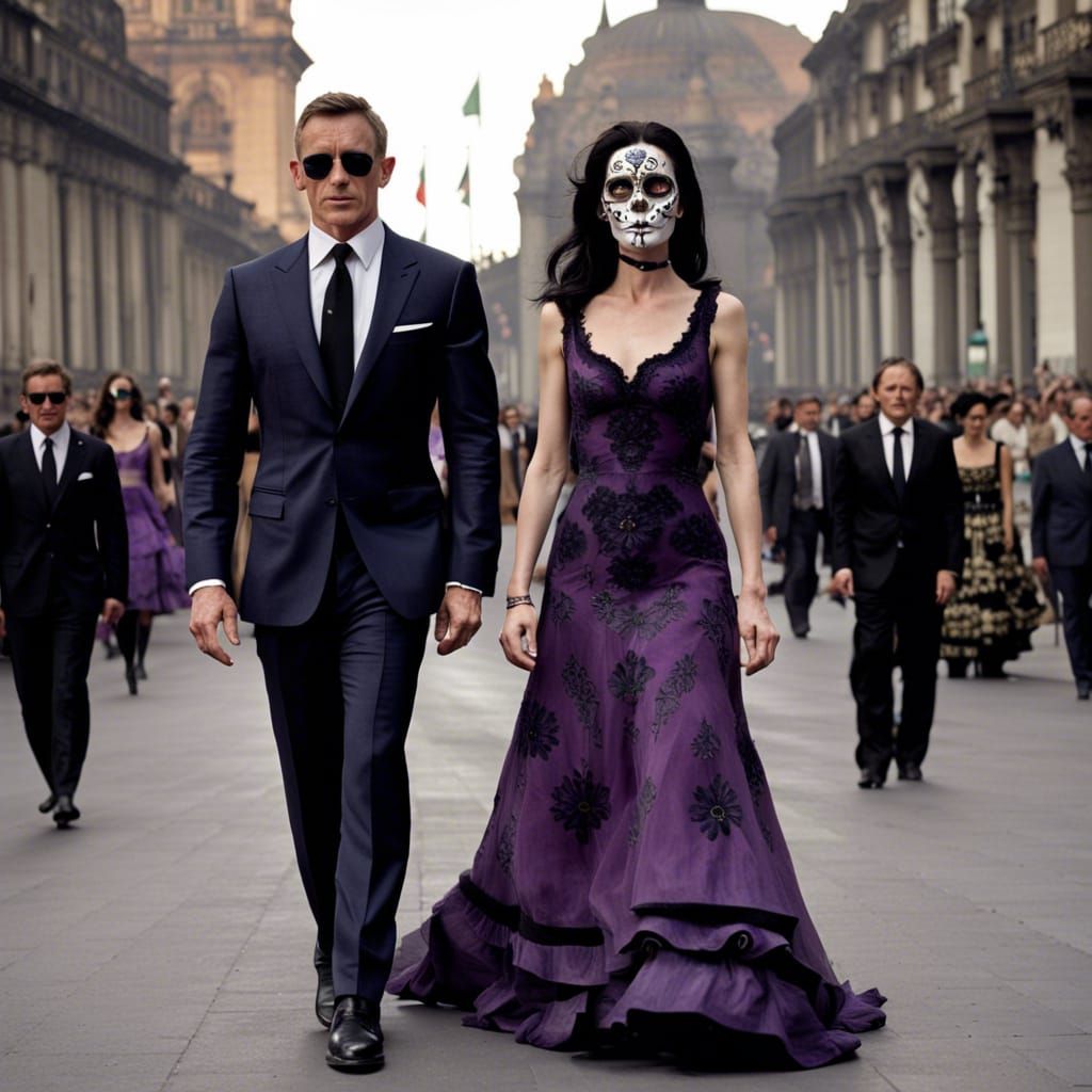 Characters in Día de los Muertos Masks in Mexico