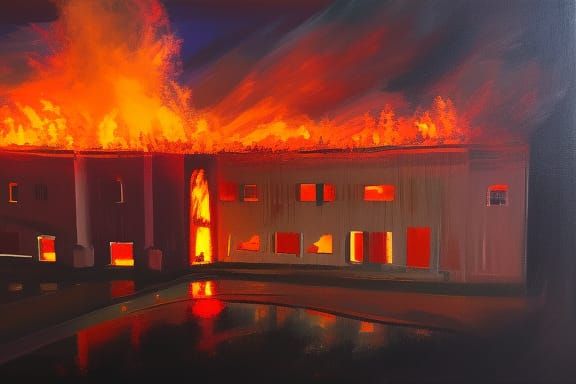 Exploding Lightning Rod in Acrylics