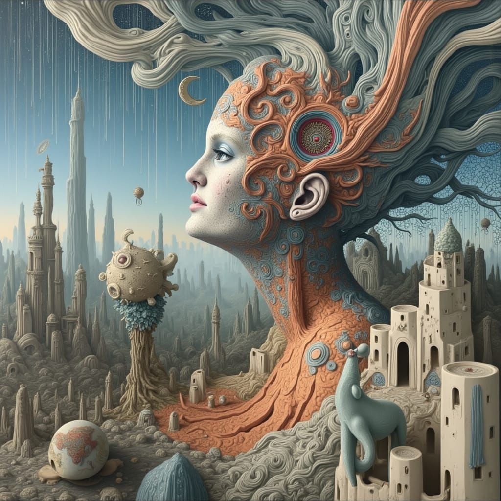 Surreal Dreamscape with Ethereal Landscapes as Digital Art