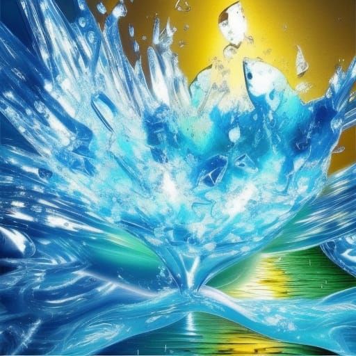 Abstract Water Diamond Painting Art