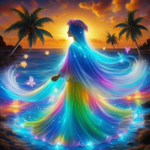 Glowing Full Body Lisa Frank Character Design