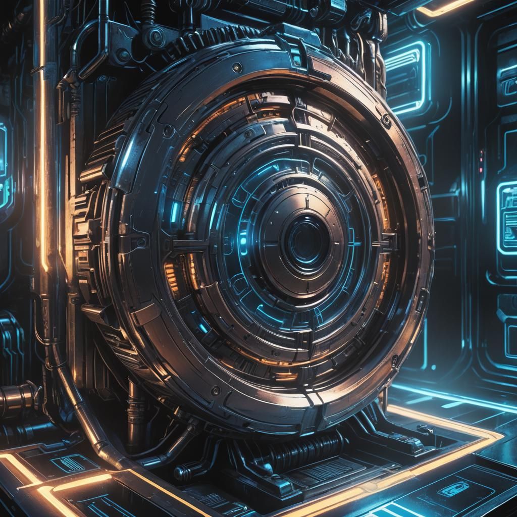 Cyberpunk Antimatter Reactor Pressure Charger Concept Art