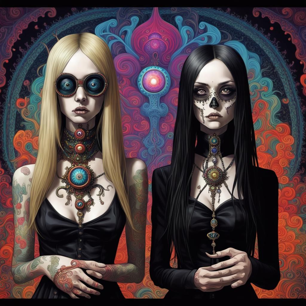 Psychedelic Gothic Art: A Mysterious Vision