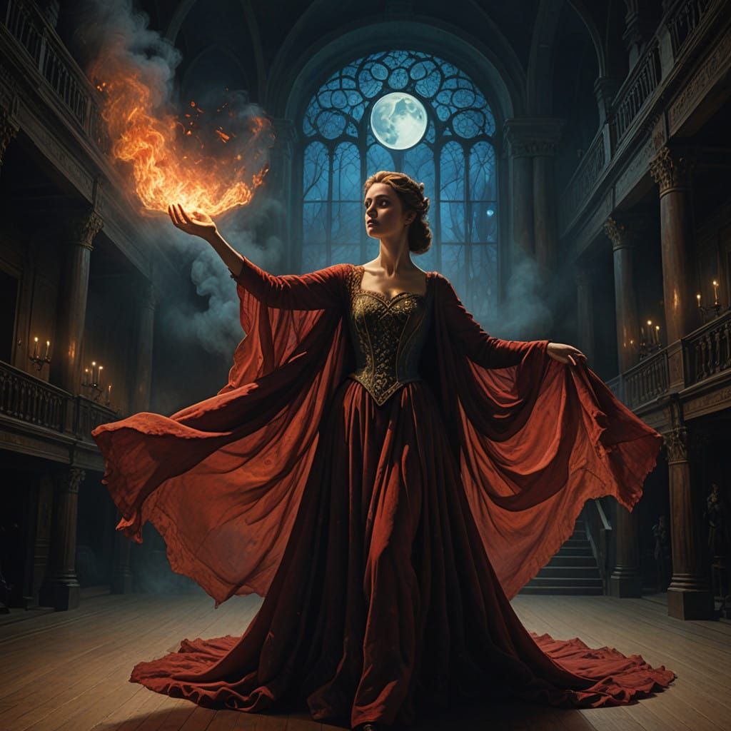 Ethereal Opera House Ablaze with Ghostly Soprano