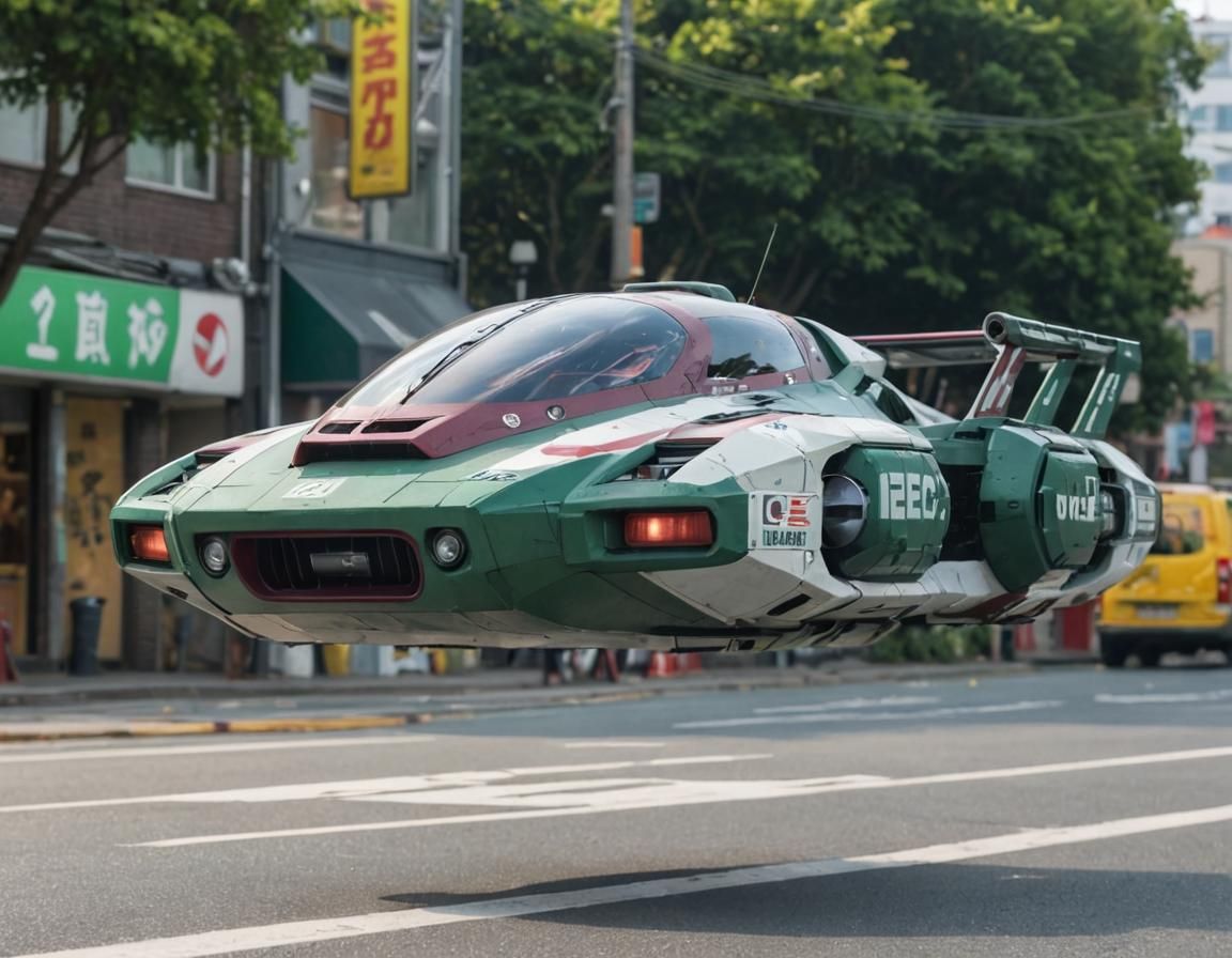 Futuristic Hovercraft in Wipeout 2097 Style