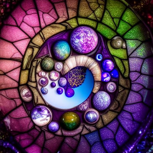 Ethereal Shattered Glass Planet in Fairy Garden
