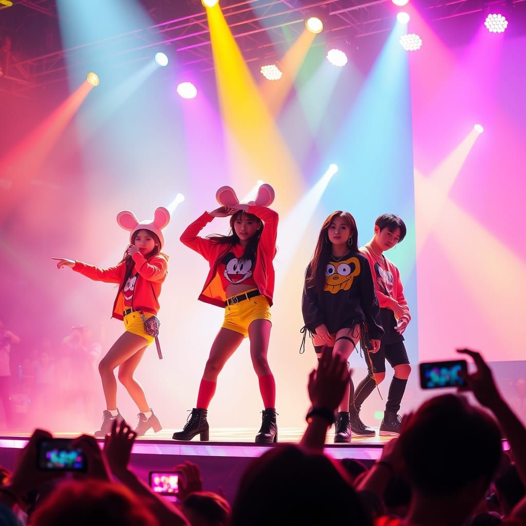 Kpop Babymonster Performs on Vibrant Stage