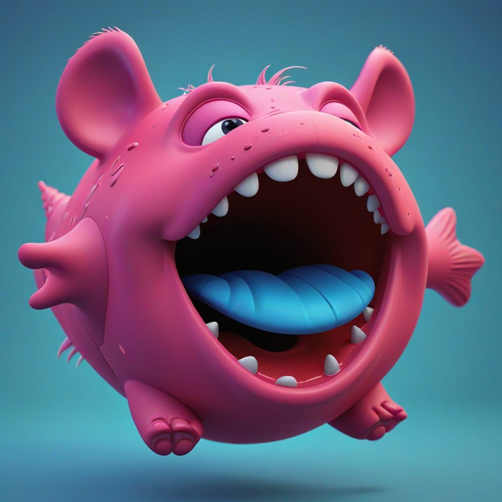 Cinematic 3D Concept Art of Snorty in Vibrant Color