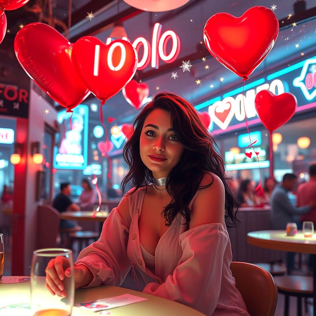 Celestial Celebration in a Vibrant Night Cafe