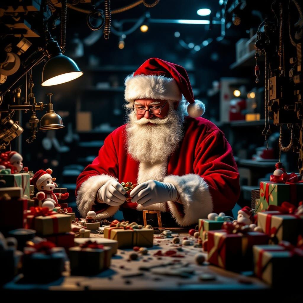 Santa's Busy Workshop Cinematic Lighting HDR Detail