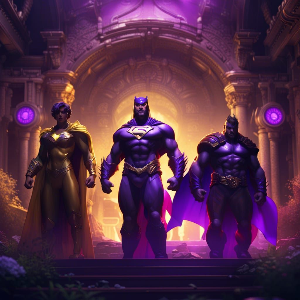 Detailed Dark Fantasy DC Superheroes in 8k Resolution